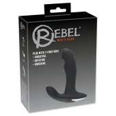 Черный вибромассажер простаты с функцией римминга Plug with Perineum Stimulator - 16,6 см. - Orion - в Белгороде купить с доставкой