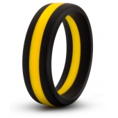 Черно-желтое силиконовое эрекционное кольцо Silicone Go Pro Cock Ring - Blush Novelties - в Белгороде купить с доставкой