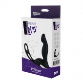 Черный вибромассажер простаты P-PLEASER W ERECTION ENHANCE - Dream Toys - в Белгороде купить с доставкой