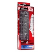 Прозразная закрытая насадка на пенис с поддержкой мошонки Clearly Ample Penis Enhancer - 22 см. - XR Brands - в Белгороде купить с доставкой