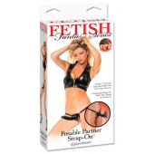 Черный податливый страпон Posable Partner Strap-On - 17,8 см. - Pipedream - купить с доставкой в Белгороде
