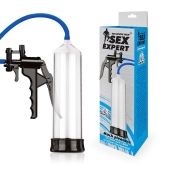 Прозрачная вакуумная помпа Sex Expert с насосом - Sex Expert - в Белгороде купить с доставкой