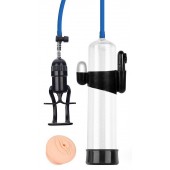 Прозрачная вакуумная вибропомпа Sex Expert с насадкой-вагиной - Sex Expert - в Белгороде купить с доставкой