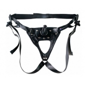 Черный пояс-трусики с насадкой  Soft-Принц  - 17 см. - LOVETOY (А-Полимер) - купить с доставкой в Белгороде