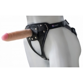 Черный пояс-трусики с насадкой  Soft-Принц  - 17 см. - LOVETOY (А-Полимер) - купить с доставкой в Белгороде