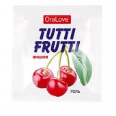 Пробник гель-смазки Tutti-frutti с вишнёвым вкусом - 4 гр. - Биоритм - купить с доставкой в Белгороде