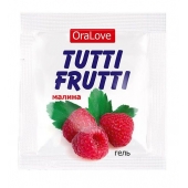 Пробник гель-смазки Tutti-frutti с малиновым вкусом - 4 гр. - Биоритм - купить с доставкой в Белгороде