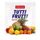 Пробник гель-смазки Tutti-frutti со вкусом тропических фруктов - 4 гр. - Биоритм - купить с доставкой в Белгороде