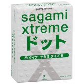 Презервативы Sagami Xtreme SUPER DOTS с точками - 3 шт. - Sagami - купить с доставкой в Белгороде