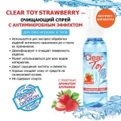 Очищающий спрей для игрушек CLEAR TOY Strawberry - 100 мл. - Биоритм - купить с доставкой в Белгороде