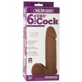 Насадка-мулат для трусиков Vac-U-Lock 6  ULTRASKYN Cock - 17,3 см. - Doc Johnson - купить с доставкой в Белгороде