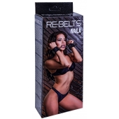 Черные кожаные наручники Naila - Rebelts - купить с доставкой в Белгороде