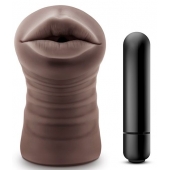 Коричневый мастурбатор-ротик Heather - Blush Novelties - в Белгороде купить с доставкой