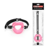 Розовый кляп-губки на черном ремешке - Notabu - купить с доставкой в Белгороде