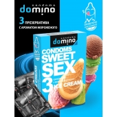 Презервативы для орального секса DOMINO Sweet Sex с ароматом мороженого - 3 шт. - Domino - купить с доставкой в Белгороде