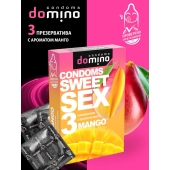 Презервативы для орального секса DOMINO Sweet Sex с ароматом манго - 3 шт. - Domino - купить с доставкой в Белгороде