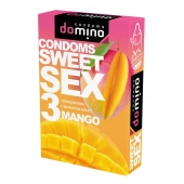 Презервативы для орального секса DOMINO Sweet Sex с ароматом манго - 3 шт. - Domino - купить с доставкой в Белгороде