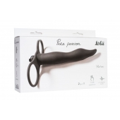 Черная вибронасадка для двойного проникновения Flirtini - 15,9 см. - Lola Games - купить с доставкой в Белгороде