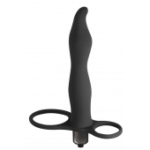 Черная вибронасадка для двойного проникновения Flirtini - 15,9 см. - Lola Games - купить с доставкой в Белгороде