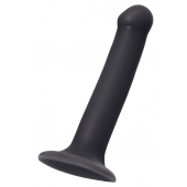 Черный фаллос на присоске Silicone Bendable Dildo M - 18 см. - Strap-on-me - купить с доставкой в Белгороде