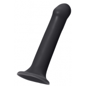 Черный фаллос на присоске Silicone Bendable Dildo L - 19 см. - Strap-on-me - купить с доставкой в Белгороде