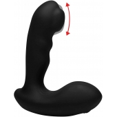 Черный стимулятор простаты Alpha-Pro 7X P-Milker Silicone Prostate Stimulator with Milking Bead - XR Brands - в Белгороде купить с доставкой