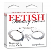 Металлические наручники Beginner s Metal Cuffs - Pipedream - купить с доставкой в Белгороде