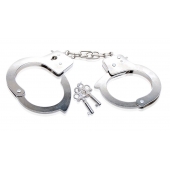 Металлические наручники Beginner s Metal Cuffs - Pipedream - купить с доставкой в Белгороде