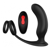 Черный массажер простаты REMOTE P-PLEASER - Dream Toys - в Белгороде купить с доставкой