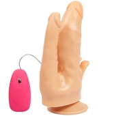 Телесный анально-вагинальный вибратор - 17 см. - LOVETOY (А-Полимер)