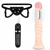 Регулируемые трусики с вибрирующей насадкой - 21 см. - Lux Fetish - купить с доставкой в Белгороде
