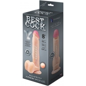 Телесный фаллоимитатор на присоске F F BEST COCK 8 - 22 см. - LOVETOY (А-Полимер)