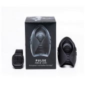 Темно-серый инновационный мужской осциллятор PULSE SOLO LUX с пультом ДУ - Hot Octopuss - в Белгороде купить с доставкой
