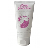 Лубрикант на водной основе с ароматом малины Love Protection Raspberry - 50 мл. - Lola Games - купить с доставкой в Белгороде