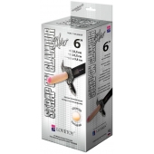 Пояс-трусики с насадкой Glamour Silver - 15,5 см. - LOVETOY (А-Полимер) - купить с доставкой в Белгороде