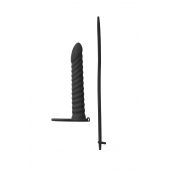 Черная вибронасадка для двойного проникновения Rori - 17 см. - Lola Games - купить с доставкой в Белгороде