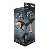 Черный пояс для женщин BEST SELECT с 3 насадками - LOVETOY (А-Полимер) - купить с доставкой в Белгороде