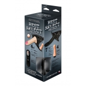 Черный женский пояс BEST SELECT с 3 насадками и вибрацией - LOVETOY (А-Полимер) - купить с доставкой в Белгороде