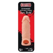 Телесная насадка EXTENDER WITH BALL STRAP 5.5 - 14 см. - Dream Toys - в Белгороде купить с доставкой