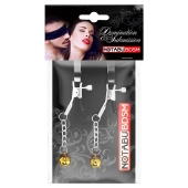 Оригинальные зажимы на соски с желтыми шариками - Notabu - купить с доставкой в Белгороде