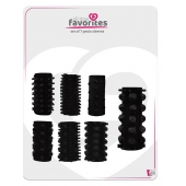 Набор из 7 черных насадок PENIS SLEEVES SET - Dream Toys - в Белгороде купить с доставкой
