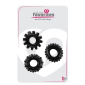 Набор из 3 черных эрекционных колец SET OF 3 COCKRINGS - Dream Toys - в Белгороде купить с доставкой