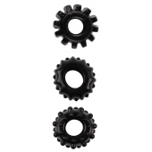 Набор из 3 черных эрекционных колец SET OF 3 COCKRINGS - Dream Toys - в Белгороде купить с доставкой