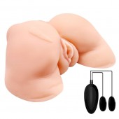 Телесная вибровагина Julie с 2 рабочими отверстиями - Baile - в Белгороде купить с доставкой