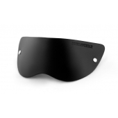 Черная плотная кожаная маска на глаза - БДСМ Арсенал - купить с доставкой в Белгороде