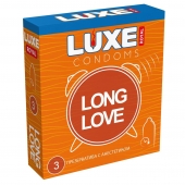 Презервативы с продлевающим эффектом LUXE Royal Long Love - 3 шт. - Luxe - купить с доставкой в Белгороде