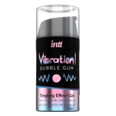 Жидкий интимный гель с эффектом вибрации Vibration! Bubble Gum - 15 мл. - INTT - купить с доставкой в Белгороде