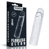 Прозрачная насадка-удлинитель Flawless Clear Penis Sleeve Add 1 - 15,5 см. - Lovetoy - в Белгороде купить с доставкой