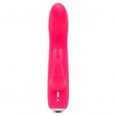 Розовый вибратор-кролик Rechargeable Mini Rabbit Vibrator - 15,2 см. - Happy Rabbit