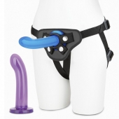 Страпон унисекс Beginners Strap-On с 2 насадками - 15 и 13 см. - Lux Fetish - купить с доставкой в Белгороде